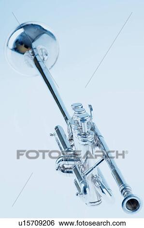 Stock Photograph - Close-up of a trumpet. Fotosearch
