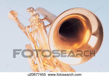 Stock Photography - Close-up of a trumpet. Fotosearch