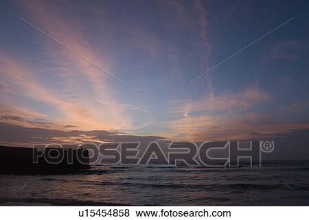 Stock Photo - Sea at dusk. Fotosearch
