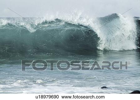 Stock Image - Galapagos wave formations. Galapagos.. Fotosearch