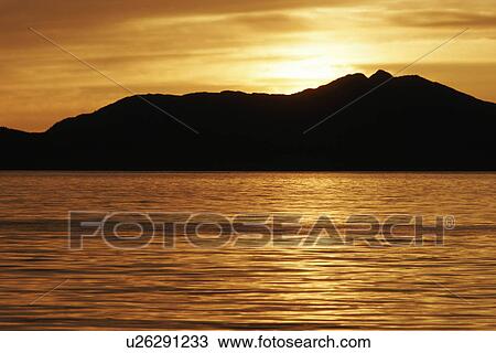 Sunset, Southeast Alaska, USA. View Large Photo Image Stock Image - Sunset, Southeast Alaska, USA.. Fotosearch