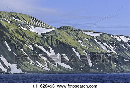Stock Image - Bay BÂtvika. Jan Mayen, North Atlantic Island, Norway.. Fotosearch