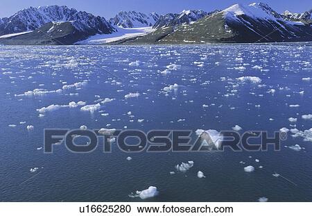 Stock Image - Emmabreen in Liefdefjorden. Northern Spitsbergen . Fotosearch