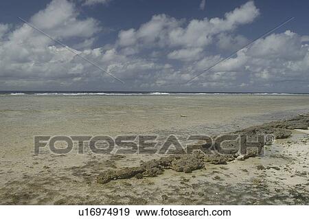 Low tide and shoreline, Rangiroa, French Polynesia, Southern Pacific Ocean View Large Photo Image Stock Photo - Low tide and shoreline, Rangiroa, French Polynesia, Southern Pacific Ocean. Fotosearch