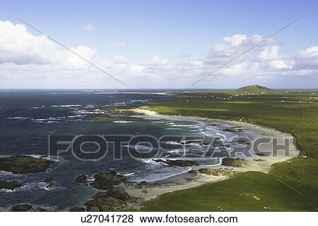 Stock Photo - Tiree landscape - Sandaig taken from Kenavara. Sandaig, Argyll, Scotland, UK. Fotosearch