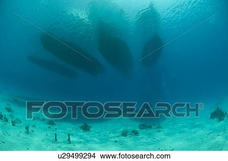 Under water view of a boat. Red Sea, Egypt. View Large Photo Image Picture - Under water view of a boat. Red Sea, Egypt.. Fotosearch