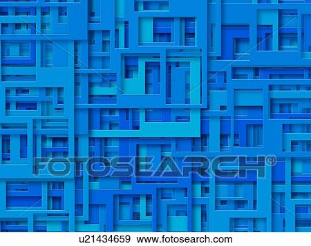 Stock Photo - Blue Rectangles. Fotosearch