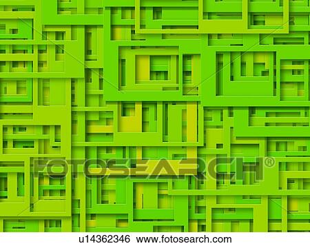 Stock Photograph - Green Rectangles. Fotosearch