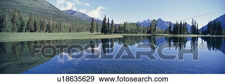 Stock Photo - The Pond Of A Golf Course. Fotosearch