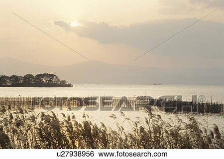 Stock Photograph - Lake Biwa. Fotosearch