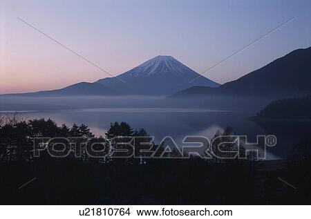 Picture - Mt. Fuji In A Morning Glow. Fotosearch