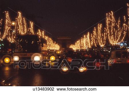 Christmas Illuminations On Champs-Elysees View Large Photo Image Stock Image - Christmas Illuminations On Champs-Elysees. Fotosearch