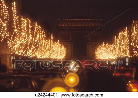 Christmas Illuminations On Champs-Elysees View Large Photo Image Stock Image - Christmas Illuminations On Champs-Elysees. Fotosearch