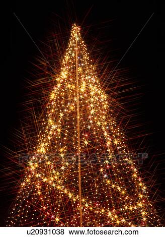 Illuminated Christmas Tree View Large Photo Image Stock Photo - Illuminated Christmas Tree. Fotosearch