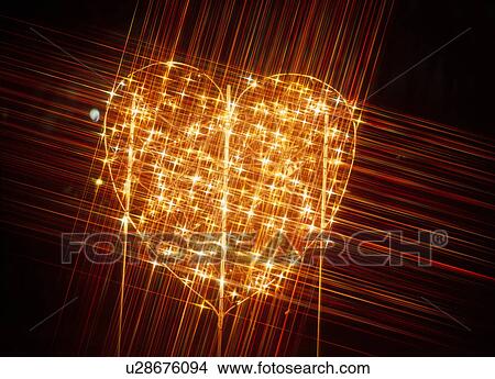Picture - Illuminated Heart. Fotosearch