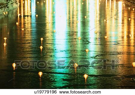 Stock Photograph - Lamps On Ice Sheet. Fotosearch