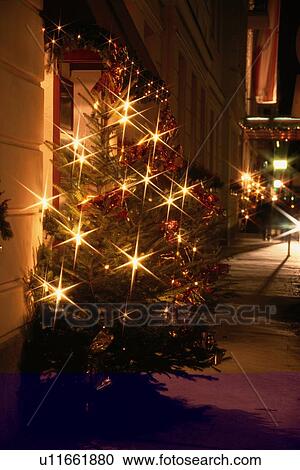 Lights On Christmas Tree View Large Photo Image Stock Image - Lights On Christmas Tree. Fotosearch