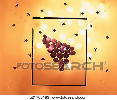 Stock Image - Slide Of Stone Tree And Stars. Fotosearch