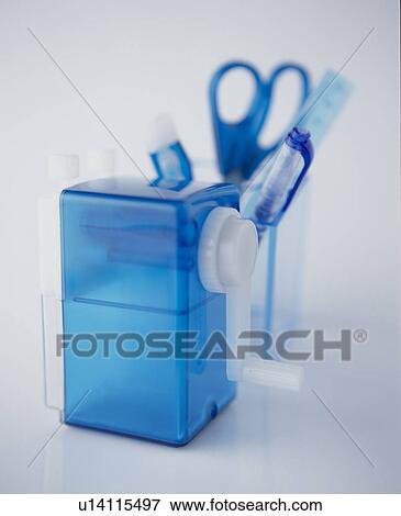 Stock Photo - Blue Stationary. Fotosearch