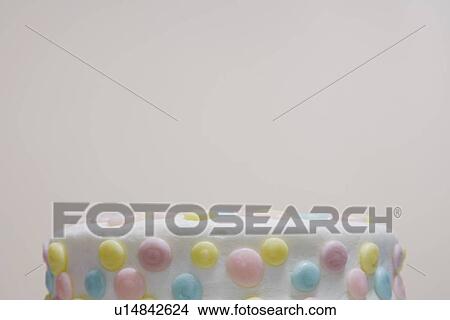 Picture - Cake decorated with candies (close-up). Fotosearch
