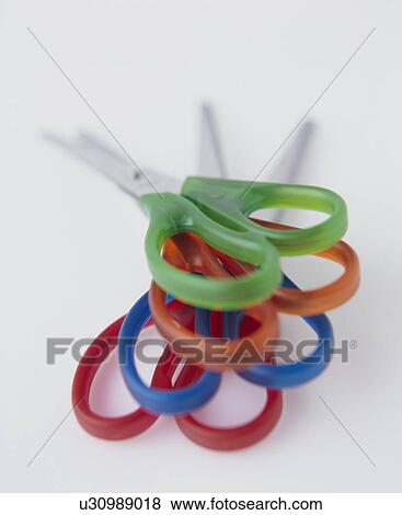 Multi-Colored Scissors View Large Photo Image Stock Photo - Multi-Colored Scissors. Fotosearch