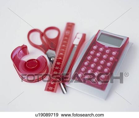 Stock Photo - Red Stationary. Fotosearch