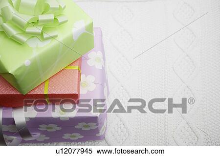 Stack of gifts (close-up) View Large Photo Image Stock Photography - Stack of gifts (close-up). Fotosearch