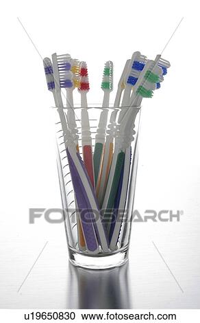 Toothbrushes in Glass View Large Photo Image Stock Image - Toothbrushes in Glass. Fotosearch