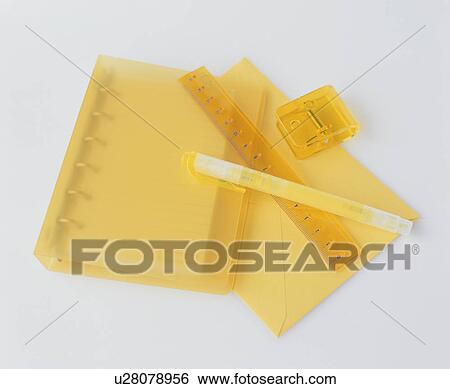 Stock Photograph - Yellow Stationary. Fotosearch