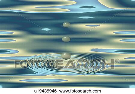 Stock Photograph - Waterdrop And A Whirlpool. Fotosearch