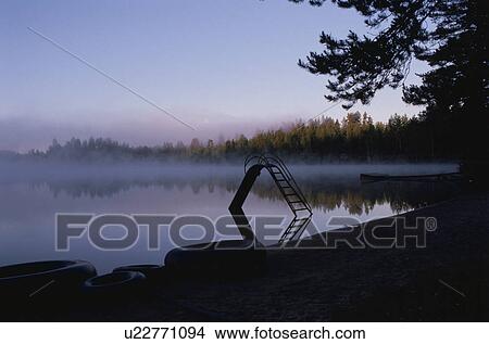 A Forest And A Lake View Large Photo Image Picture - A Forest And A Lake. Fotosearch