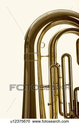 Stock Image - Close-up of tuba. Fotosearch