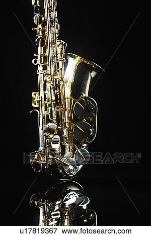 Stock Photo - Single saxophone. Fotosearch