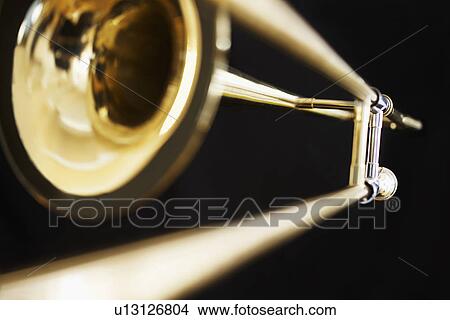 Single trombone (close-up) View Large Photo Image Picture - Single trombone (close-up). Fotosearch