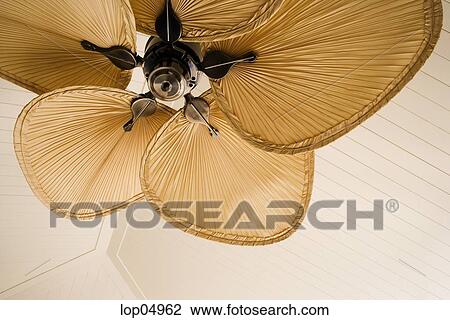 Detail Of Beach Style Ceiling Fan Stock Image Lop04962 Fotosearch