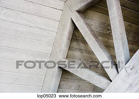 Whitewashed Wood Vaulted Ceilings Stock Image Lop05023