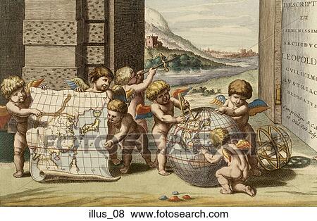 Antique Atlas Title Page (hand-colored copper engraving) View Large Illustration Stock Illustration - Antique Atlas Title Page (hand-colored copper engraving). Fotosearch