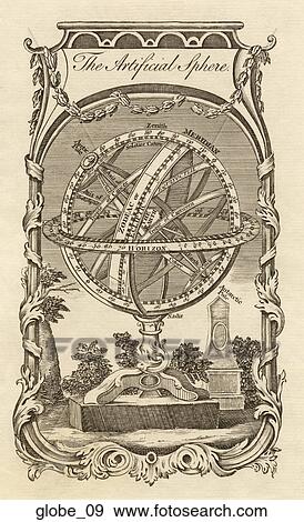 Antique Illustratration of Armillary Sphere (copper engraving) View Large Illustration Stock Illustration - Antique Illustratration of Armillary Sphere (copper engraving). Fotosearch