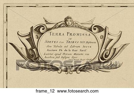 Antique Map Cartouche (copper engraving) View Large Illustration Drawing - Antique Map Cartouche (copper engraving). Fotosearch