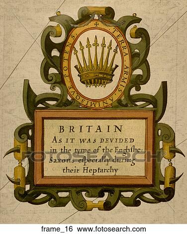 Stock Illustration - Antique Map Cartouche (hand-colored copper engraving). Fotosearch