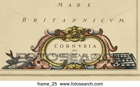 Antique Map Cartouche (hand-colored copper engraving) View Large Illustration Stock Illustration - Antique Map Cartouche (hand-colored copper engraving). Fotosearch
