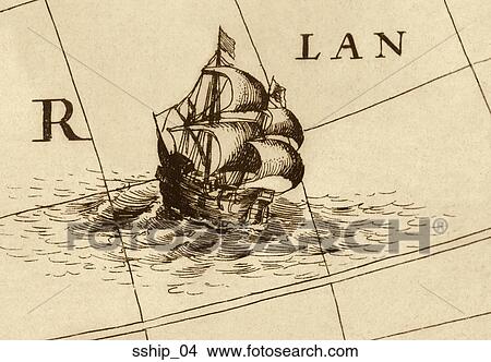Antique Map Detail (copper engraving) View Large Illustration Stock Illustration - Antique Map Detail (copper engraving). Fotosearch