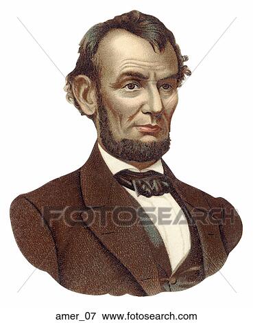 Victorian Die Cut Illustration of American President Lincoln View Large Illustration Stock Illustration - Victorian Die Cut Illustration of American President Lincoln . Fotosearch
