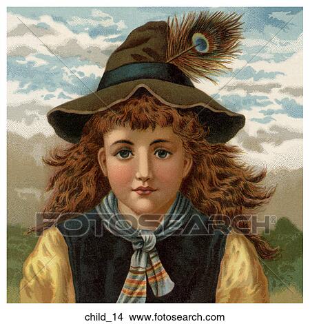 Stock Illustration - Victorian Illustration of a Youth Wearing a Hat . Fotosearch