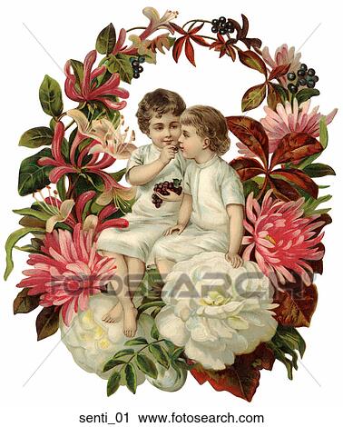 Clip Art - Victorian Romantic/Sentimental Illustration. Fotosearch