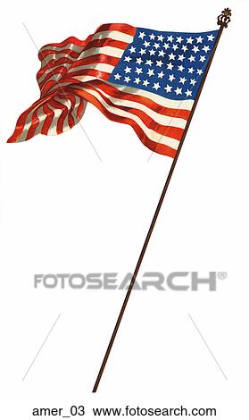 Vintage Illustration of American Flag View Large Illustration Drawing - Vintage Illustration of American Flag . Fotosearch