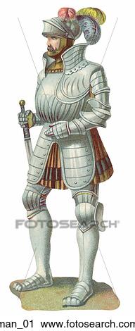 Victorian Die Cut Illustration of a Knight View Large Illustration Clip Art - Victorian Die Cut Illustration of a Knight. Fotosearch