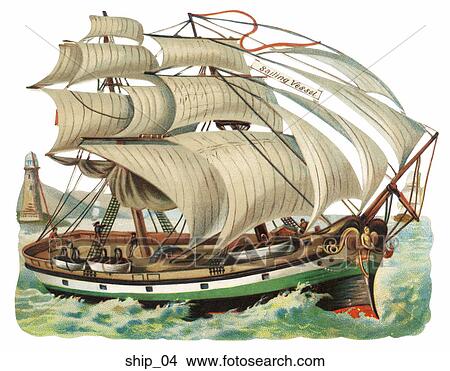 Victorian Die Cut Illustration of a Sailing Ship View Large Illustration Stock Illustration - Victorian Die Cut Illustration of a Sailing Ship. Fotosearch