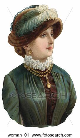 Vintage Illustration of a Victorian-era Woman View Large Illustration Clip Art - Vintage Illustration of a Victorian-era Woman. Fotosearch