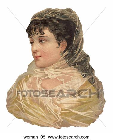 Stock Illustration - Vintage Illustration of a Victorian-era Woman. Fotosearch